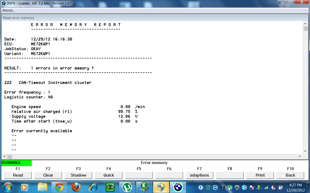 222 CAN Timeout Instrument Cluster???