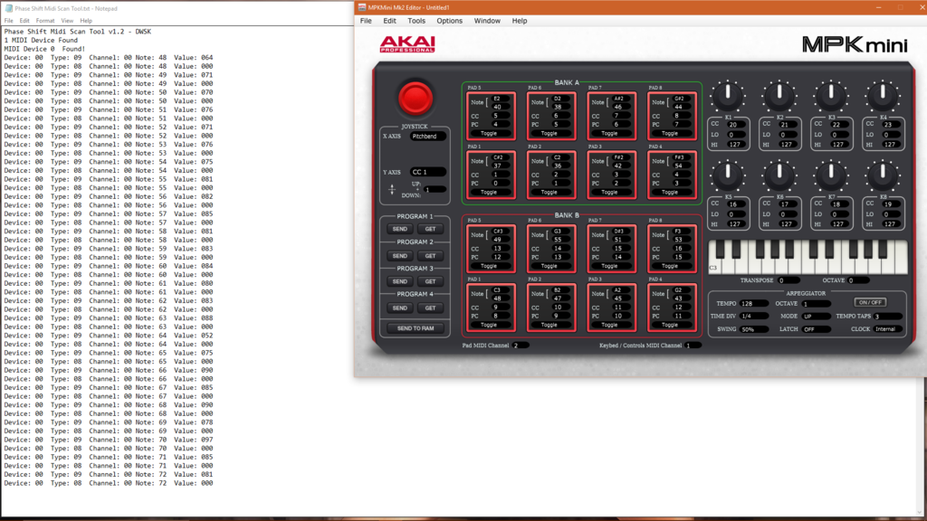 Akai Professional MPK Mini MkII Editor MIDI Data
