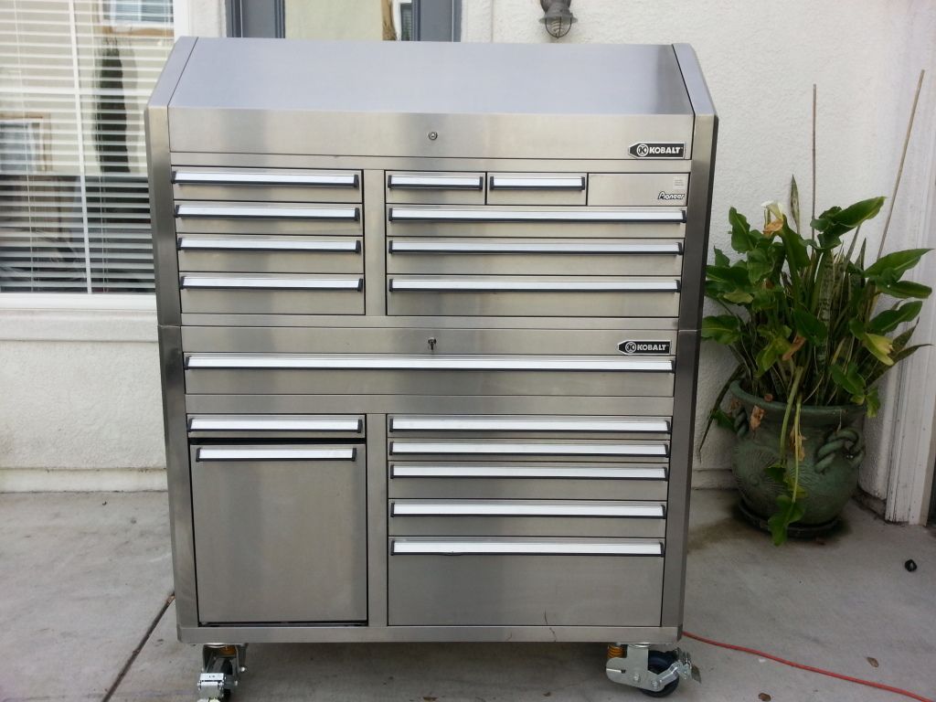 FS Kobalt stainless steel full size toolbox