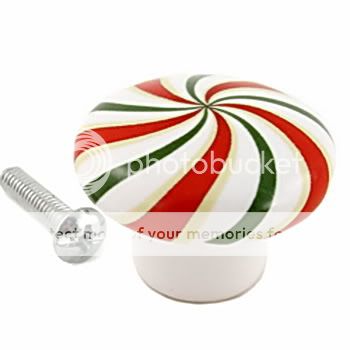   Holiday Helper Treats Peppermint Basket Lid Knob (with screw