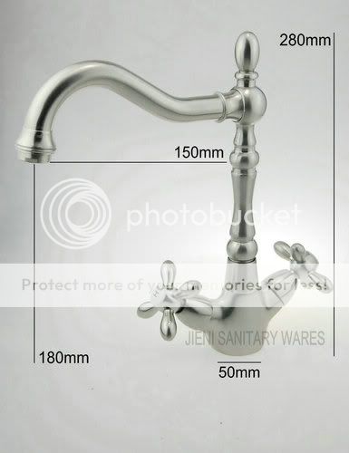 Elegant nickel brushed faucet tap mixer for kitchen or bathroom w003 