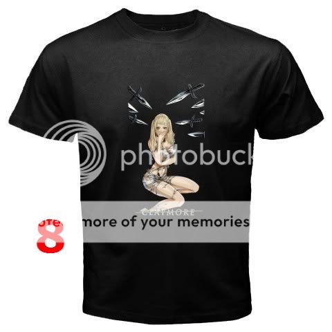 CLAYMORE ANIME BLACK T SHIRT (9 DESIGN)  