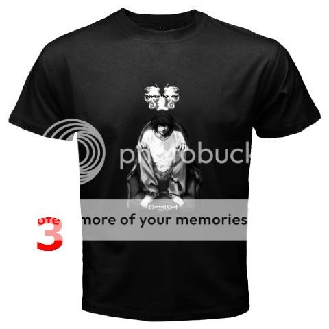 DEATH NOTE BLACK T SHIRT #1 (9 DESIGN)  