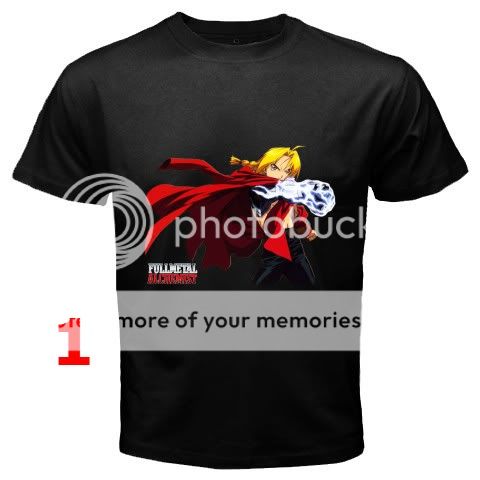 FULL METAL ALCHEMIST BLACK T SHIRT (16 DESIGN)  