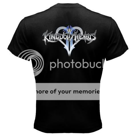 KINGDOM HEARTS II BLACK T SHIRT (15 DESIGN)  