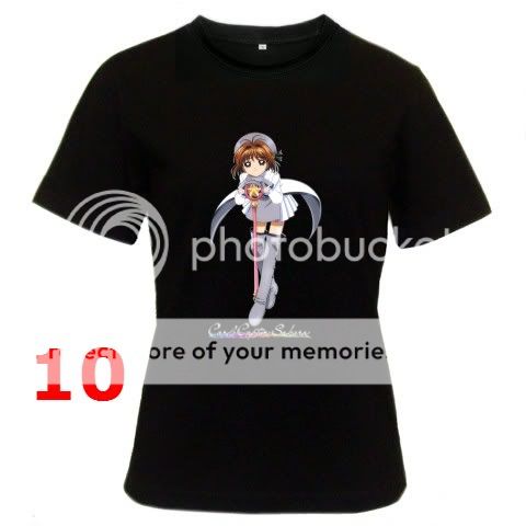 CARD CAPTOR SAKURA ANIME MANGA WOMAN BLACK T SHIRT #2  