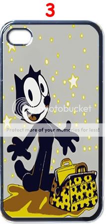 Felix The Cat Cartoon Apple iPhone 4 Case (Black)  