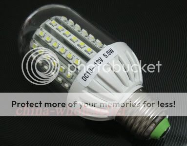 E27 90 LED Solar light lamp Bulb 5.5W 12V AC / 10 18V DC Warm White 